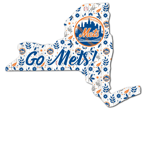 New York Mets 0974-Floral State - 12"