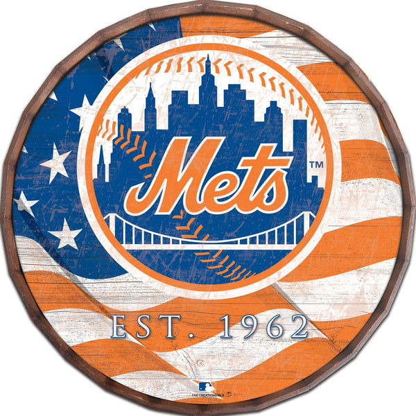 New York Mets 1002-Flag Barrel Top 16"