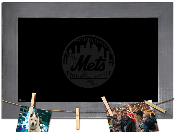 New York Mets 1016-Blank Chalkboard with frame & clothespins