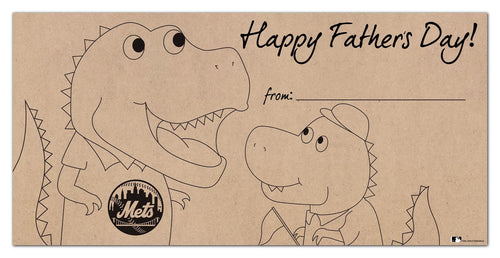 New York Mets 1081-6X12 Father's Day Coloring sign