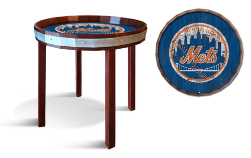 New York Mets 1092-24" Barrel top end table