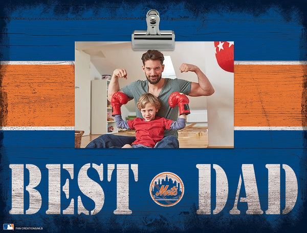 New York Mets 2016-Best Dad Striped Clip Frame