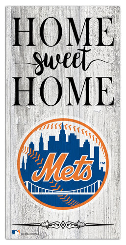 New York Mets 2025-6X12 Whitewashed Home Sweet Home Sign