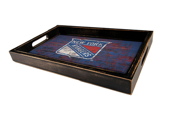 New York Rangers 0760-Distressed Tray w/ Team Color