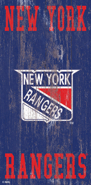 New York Rangers 0786-Heritage Logo w/ Team Name 6x12