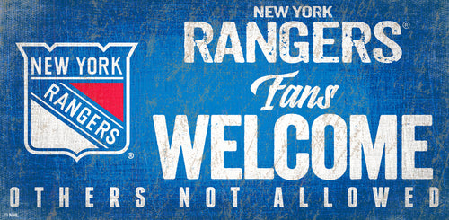 New York Rangers 0847-Fans Welcome 6x12