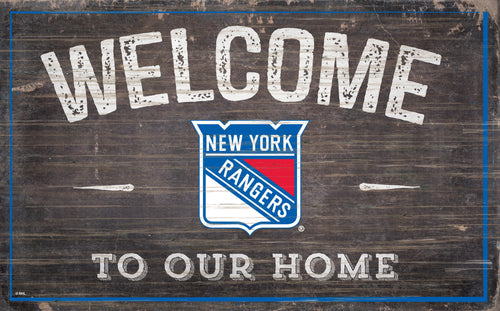 New York Rangers 0913-11x19 inch Welcome Sign