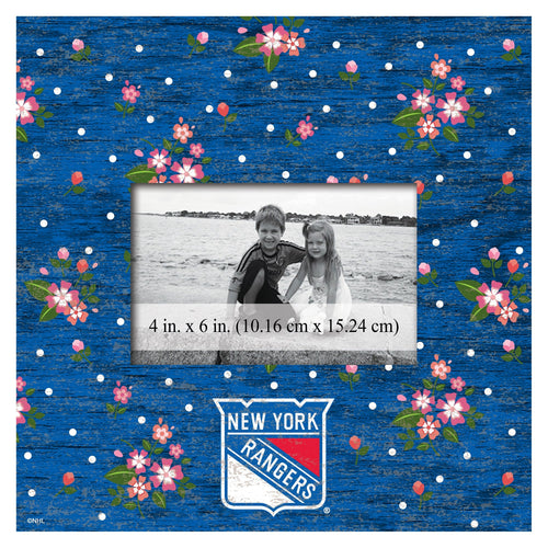 New York Rangers 0965-Floral 10x10 Frame