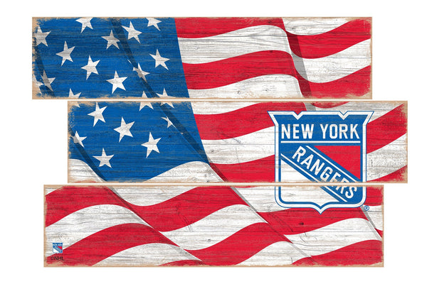 New York Rangers 1028-Flag 3 Plank
