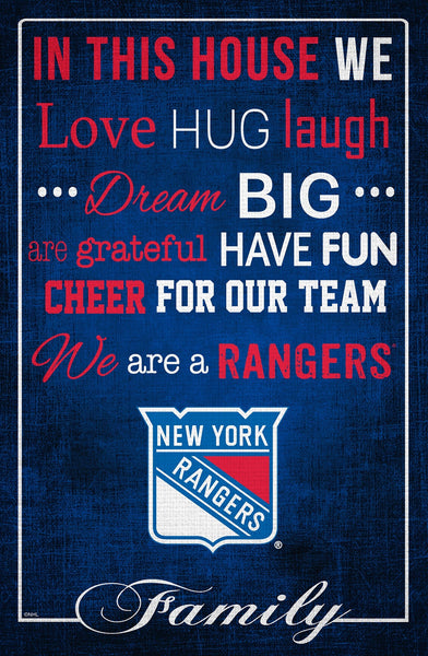 New York Rangers 1039-In This House 17x26