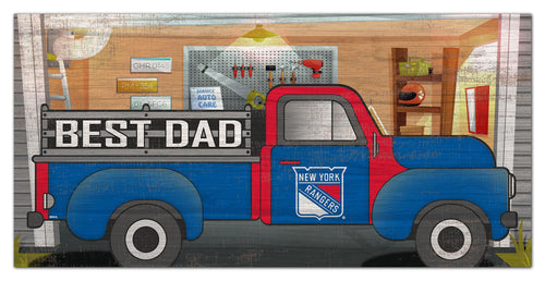 New York Rangers 1078-6X12 Best Dad truck sign