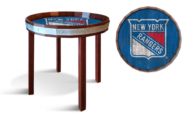 New York Rangers 1092-24" Barrel top end table