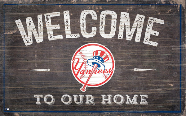 New York Yankees 0913-11x19 inch Welcome Sign