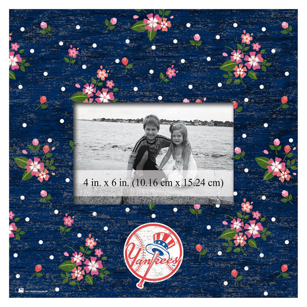 New York Yankees 0965-Floral 10x10 Frame