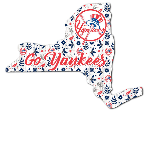 New York Yankees 0974-Floral State - 12"
