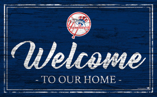 New York Yankees 0977-Welcome Team Color 11x19