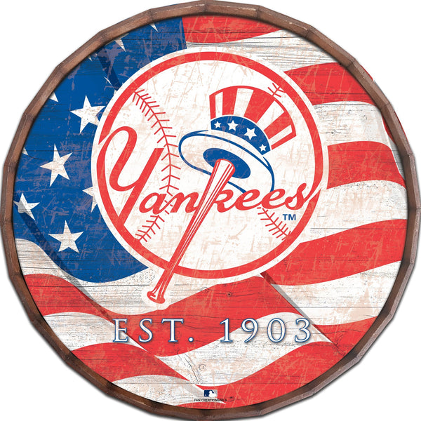New York Yankees 1002-Flag Barrel Top 16"