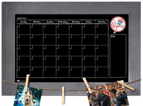 New York Yankees 1014-Monthly Chalkboard with frame  & clothespins