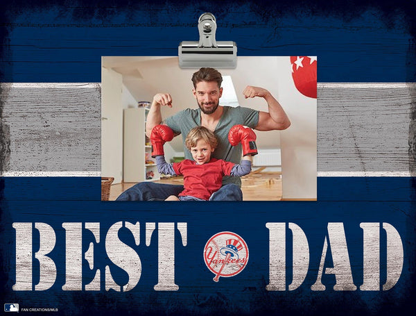 New York Yankees 2016-Best Dad Striped Clip Frame