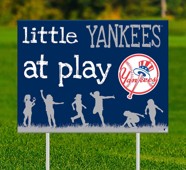 New York Yankees 2031-18X24 Little fans at play 2 sided yard sign