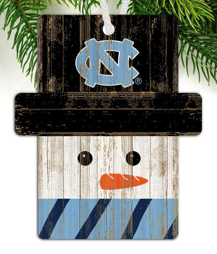 North Carolina Tar Heels 0980-Snowman Ornament 4.5in
