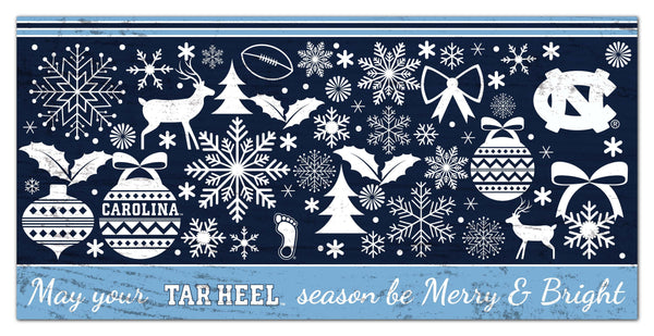 North Carolina Tar Heels 1052-Merry and Bright 6x12