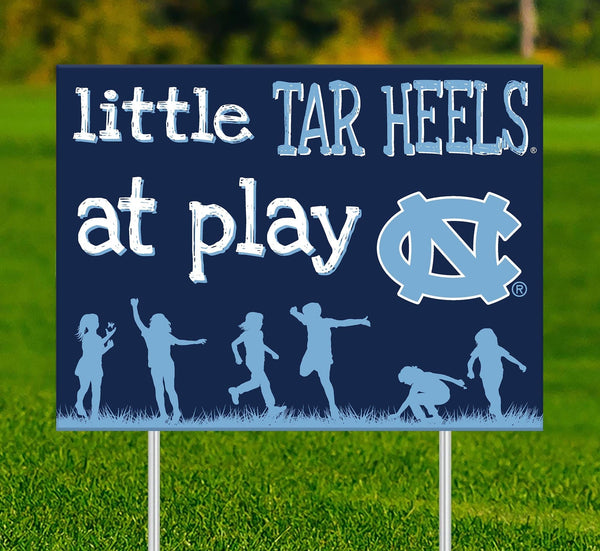 North Carolina Tar Heels 2031-18X24 Little fans at play 2 sided yard sign