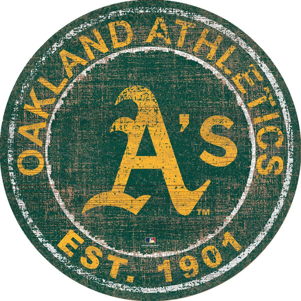 Oakland Athletics 0744-Heritage Logo Round