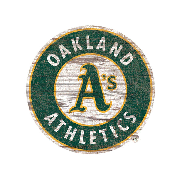 Oakland Athletics 0843-Distressed Logo Cutout 24in