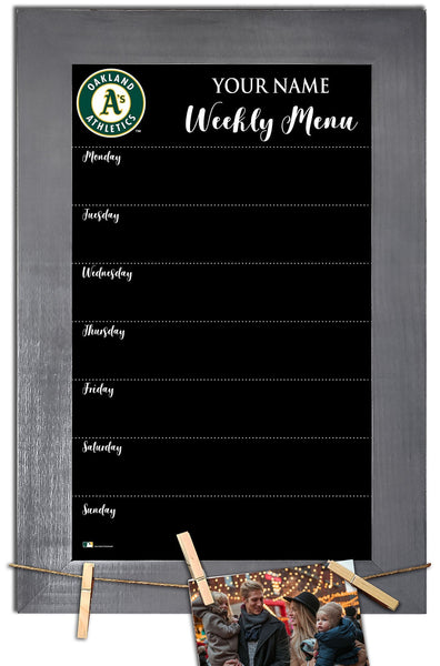 Oakland Athletics 1015-Weekly Chalkboard with frame & clothespins
