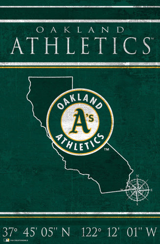 Oakland Athletics 1038-Coordinates 17x26