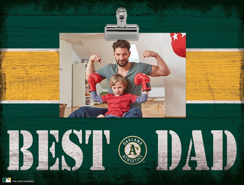 Oakland Athletics 2016-Best Dad Striped Clip Frame