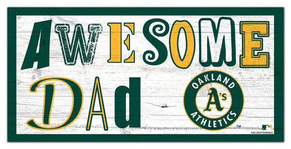 Oakland Athletics 2018-6X12 Awesome Dad sign