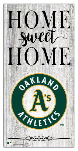 Oakland Athletics 2025-6X12 Whitewashed Home Sweet Home Sign