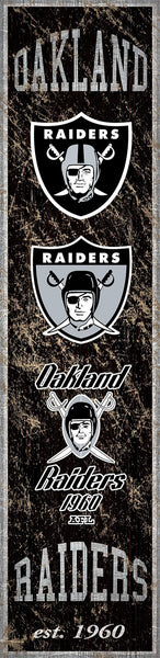 Oakland Raiders 0787-Heritage Banner 6x24