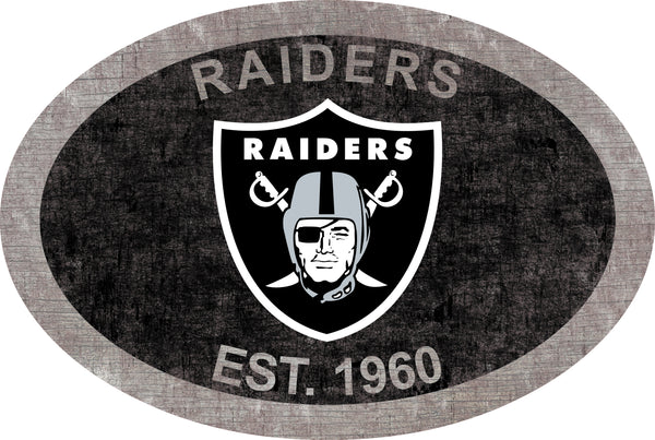 Oakland Raiders 0805-46in Team Color Oval