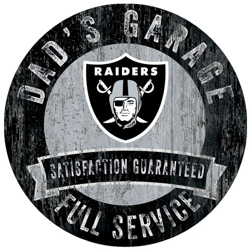 Oakland Raiders 0862-12in Dad's Garage Circle