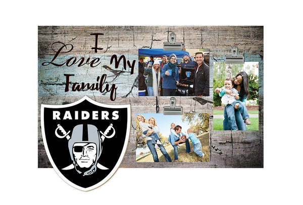 Oakland Raiders 0870-I Love My Family 11x19 Clip Frame