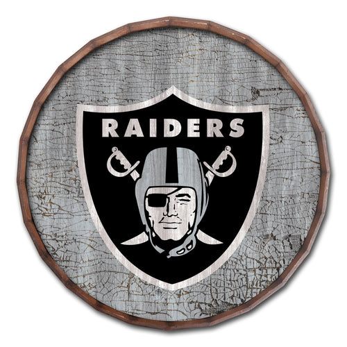 Oakland Raiders 0939-Cracked Color Barrel Top 16"