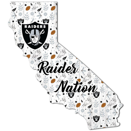 Oakland Raiders 0974-Floral State - 12"