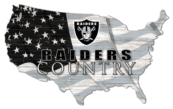 Oakland Raiders 1001-USA Shape Flag Cutout