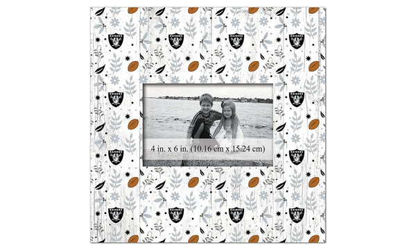 Oakland Raiders 1004-Floral Pattern 10x10 Frame