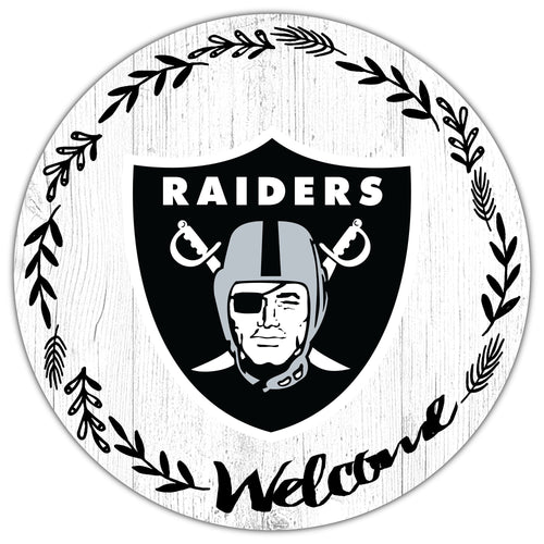 Oakland Raiders 1019-Welcome 12in Circle