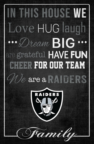 Oakland Raiders 1039-In This House 17x26