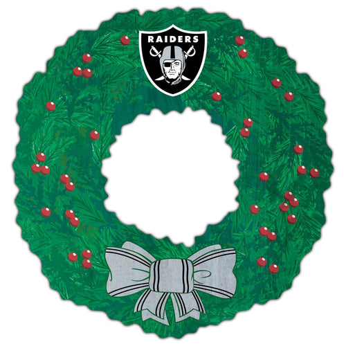 Oakland Raiders 1048-Team Wreath 16in