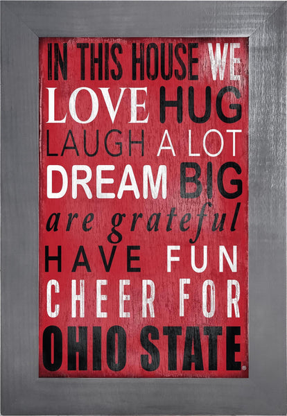 Ohio State Buckeyes 0725-Color In This House 11x19