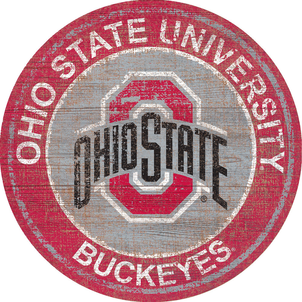 Ohio State Buckeyes 0744-Heritage Logo Round