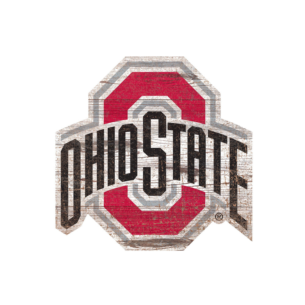 Ohio State Buckeyes 0843-Distressed Logo Cutout 24in