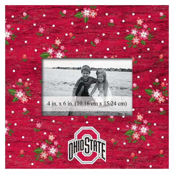 Ohio State Buckeyes 0965-Floral 10x10 Frame