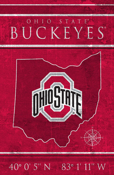 Ohio State Buckeyes 1038-Coordinates 17x26